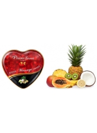 Массажная свеча с ароматом экзотических фруктов Bougie Massage Candle - 35 мл. - Plaisir Secret - купить с доставкой в Самаре