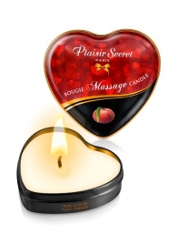 Массажная свеча с ароматом персика Bougie Massage Candle - 35 мл. - Plaisir Secret - купить с доставкой в Самаре