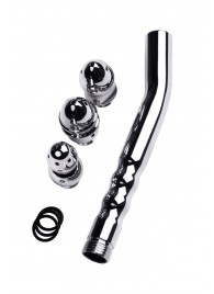 Металлический анальный душ с тремя насадками - ToyFa - купить с доставкой в Самаре