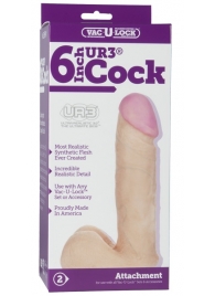 Ультра реалистичная насадка Vac-U-Lock  6  ULTRASKYN Cock - 17,3 см. - Doc Johnson - купить с доставкой в Самаре