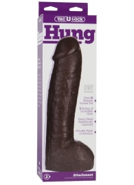 Большая насадка для трусиков Vac-U-Lock Realistic Hung - 31,7 см. - Doc Johnson - купить с доставкой в Самаре