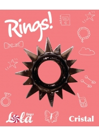 Чёрное эрекционное кольцо Rings Cristal - Lola Games - в Самаре купить с доставкой