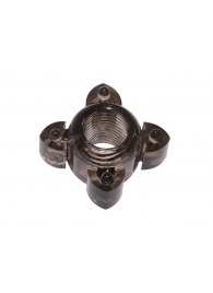 Чёрное эрекционное кольцо Rings Screw - Lola Games - в Самаре купить с доставкой