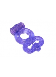 Фиолетовое эрекционное кольцо Rings Treadle с подхватом - Lola Games - в Самаре купить с доставкой
