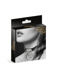 Черный чокер с двумя кольцами - Bijoux Pour Toi - купить с доставкой в Самаре