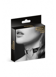 Чёрный чокер с кольцом в форме сердца - Bijoux Pour Toi - купить с доставкой в Самаре