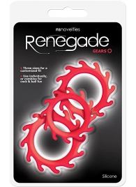 Набор из 3 красных эрекционных колец Renegade Gears - NS Novelties - в Самаре купить с доставкой