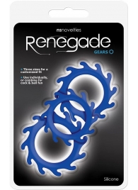 Набор из 3 синих эрекционных колец Renegade Gears - NS Novelties - в Самаре купить с доставкой