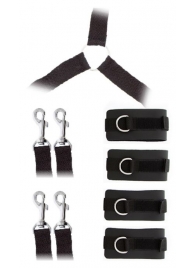 Комплект наручников и поножей LUXURIOUS BED RESTRAINT CUFF SET - Blush Novelties - купить с доставкой в Самаре