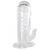 Прозрачная гелевая насадка с клиторальным отростком - 13 см. - Toyfa Basic - в Самаре купить с доставкой