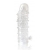 Закрытая прозрачная рельефная насадка Crystal sleeve - 13 см. - Erowoman-Eroman - в Самаре купить с доставкой