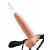 Телесный полый страпон с имитацией эякуляции 7.5  Hollow Squirting Strap-On with Balls Flesh - 21,6 см. - Pipedream - купить с доставкой в Самаре