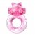 Розовое эрекционное виброкольцо на пенис Pink Bear - Baile - в Самаре купить с доставкой