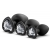 Набор из 3 черных пробок с прозрачным кристаллом-сердечком Bling Plugs Training Kit - Blush Novelties - купить с доставкой в Самаре