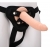 Телесный страпон на черных трусиках STRAP ON REAL DILDO - 20 см. - Dream Toys - купить с доставкой в Самаре