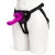 Лиловый страпон Rechargeable Vibrating Strap-On Harness Set - 17,6 см. - Happy Rabbit - купить с доставкой в Самаре