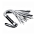 Серебристая плетка Struggle My Flogger с черной ручкой - 45 см. - Lovetoy - купить с доставкой в Самаре