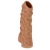 Телесная насадка с венками и открытой головкой Nude Sleeve S - 10 см. - KOKOS - в Самаре купить с доставкой