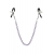 Зажимы для сосков с фиолетовой цепочкой Sweet Caress Nipple Chain - Sweet Caress - купить с доставкой в Самаре