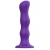 Фиолетовая насадка Strap-On-Me Dildo Geisha Balls size XL - Strap-on-me - купить с доставкой в Самаре