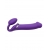 Фиолетовый безремневой вибрострапон Silicone Bendable Strap-On - size XL - Strap-on-me - купить с доставкой в Самаре