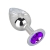 Большой плаг из стали с фиолетовым кристаллом Violet Dream - 9,5 см. - Erotic Fantasy - купить с доставкой в Самаре