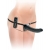 Черный страпон с вагинальной пробкой Deluxe Vibrating Penetrix Strap-On - 19 см. - Pipedream - купить с доставкой в Самаре