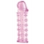 Гелевая розовая насадка на фаллос с шипами - 12 см. - Toyfa Basic - в Самаре купить с доставкой