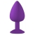 Большая фиолетовая анальная пробка Emotions Cutie Large с голубым кристаллом - 10 см. - Lola Games - купить с доставкой в Самаре