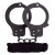 Чёрные наручники из листового металла в комплекте с веревкой BONDX METAL CUFFS LOVE ROPE SET - Dream Toys - купить с доставкой в Самаре