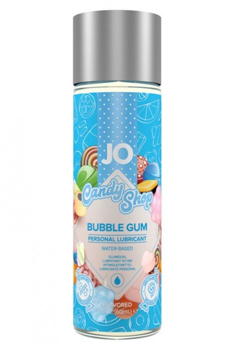 Смазка на водной основе Candy Shop Bubblegum с ароматом жвачки - 60 мл. - System JO - купить с доставкой в Самаре