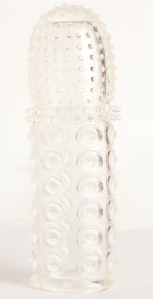 Прозрачная закрытая гелевая насадка - 13,5 см. - Toyfa Basic - в Самаре купить с доставкой