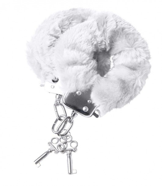 Наручники с белой меховой опушкой - ToyFa - купить с доставкой в Самаре