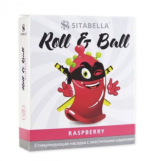 Стимулирующий презерватив-насадка Roll   Ball Raspberry - Sitabella - купить с доставкой в Самаре