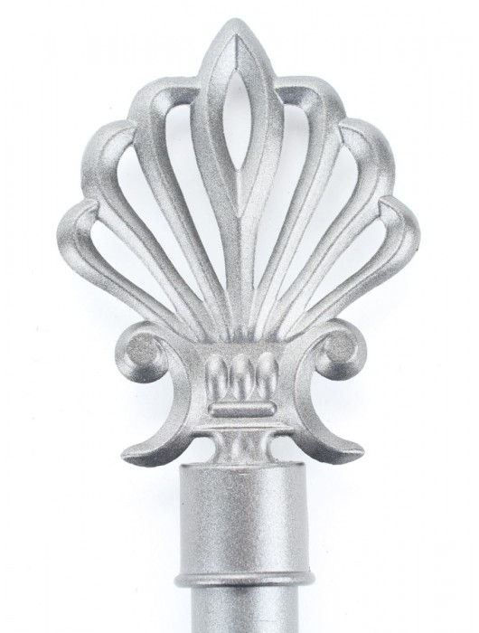 Черная плеть из кожи Gray с серебристой ручкой - 64 см. - БДСМ Арсенал - купить с доставкой в Самаре