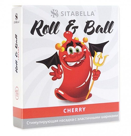 Стимулирующий презерватив-насадка Roll   Ball Cherry - Sitabella - купить с доставкой в Самаре