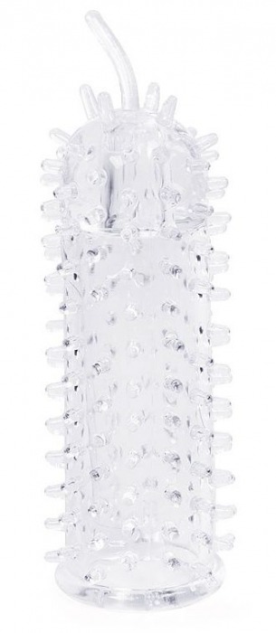 Закрытая рельефная насадка Crystal sleeve с усиками - 12 см. - Erowoman-Eroman - в Самаре купить с доставкой