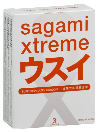 Ультратонкие презервативы Sagami Xtreme SUPERTHIN - 3 шт. - Sagami - купить с доставкой в Самаре