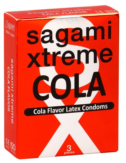 Ароматизированные презервативы Sagami Xtreme COLA - 3 шт. - Sagami - купить с доставкой в Самаре