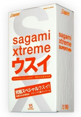 Ультратонкие презервативы Sagami Xtreme SUPERTHIN - 15 шт. - Sagami - купить с доставкой в Самаре