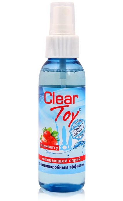 Очищающий спрей для игрушек CLEAR TOY Strawberry - 100 мл. - Биоритм - купить с доставкой в Самаре