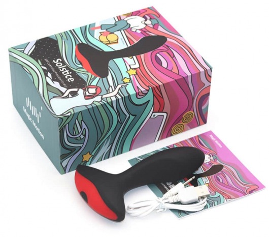 Чёрный массажер простаты Solstice - Magic Motion - в Самаре купить с доставкой