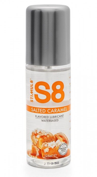 Смазка на водной основе S8 Flavored Lube со вкусом соленой карамели - 125 мл. - Stimul8 - купить с доставкой в Самаре