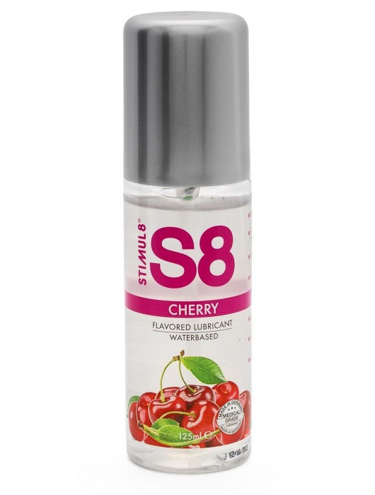Смазка на водной основе S8 Flavored Lube со вкусом вишни - 125 мл. - Stimul8 - купить с доставкой в Самаре