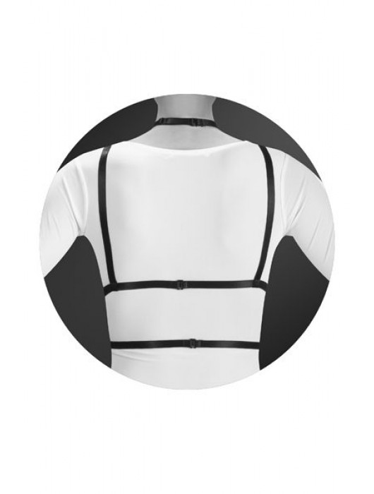 Черная упряжь на грудь Laura - Bijoux Pour Toi - купить с доставкой в Самаре