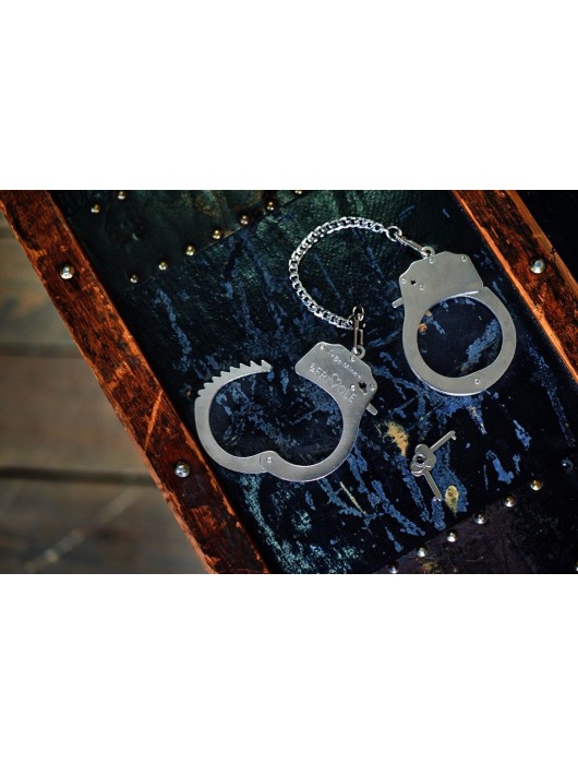 Металлические наручники Be Mine с парой ключей - Le Frivole - купить с доставкой в Самаре