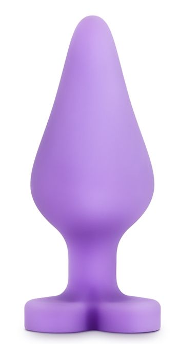 Фиолетовая анальная пробка Naughty Candy Heart Do Me Now - 8,9 см. - Blush Novelties - купить с доставкой в Самаре