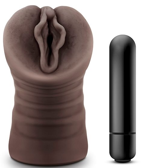 Коричневый мастурбатор-вагина Alexis - Blush Novelties - в Самаре купить с доставкой