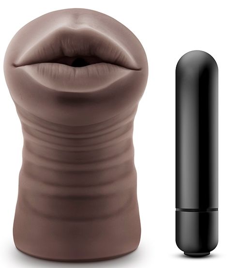 Коричневый мастурбатор-ротик Heather - Blush Novelties - в Самаре купить с доставкой