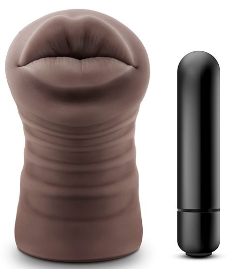 Коричневый мастурбатор-ротик Renee - Blush Novelties - в Самаре купить с доставкой